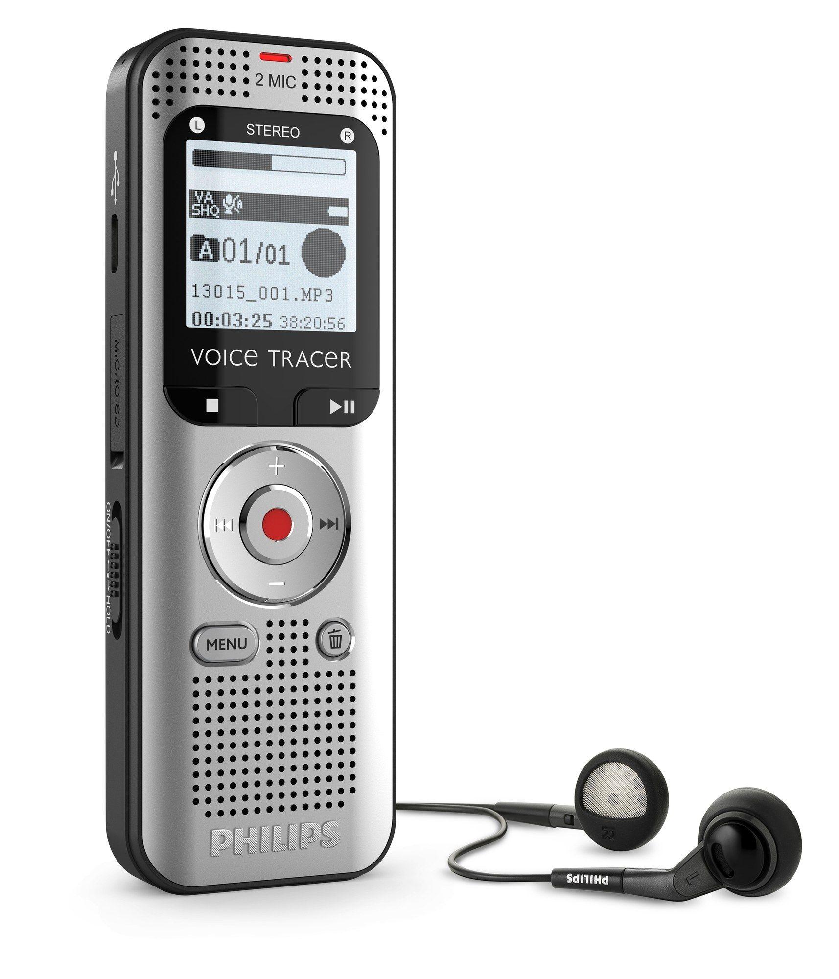 Gravador de Voz PHILIPS DVT2015 (3,5 mm - 40 h - 33" - Prateado) — miniatura 2