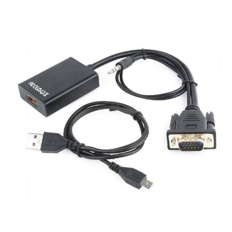 Adaptador VGA para HDMI GEMBIRD A-VGA-HDMI-01 (0,15 m - 60 Hz - HDMI Type A - Preto), miniatura 3