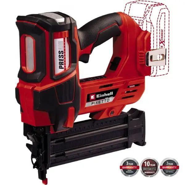 Pistola de Pregos a Bateria EINHELL FIXETTO 18/50 N (18 V - Bateria removível - Vermelho)