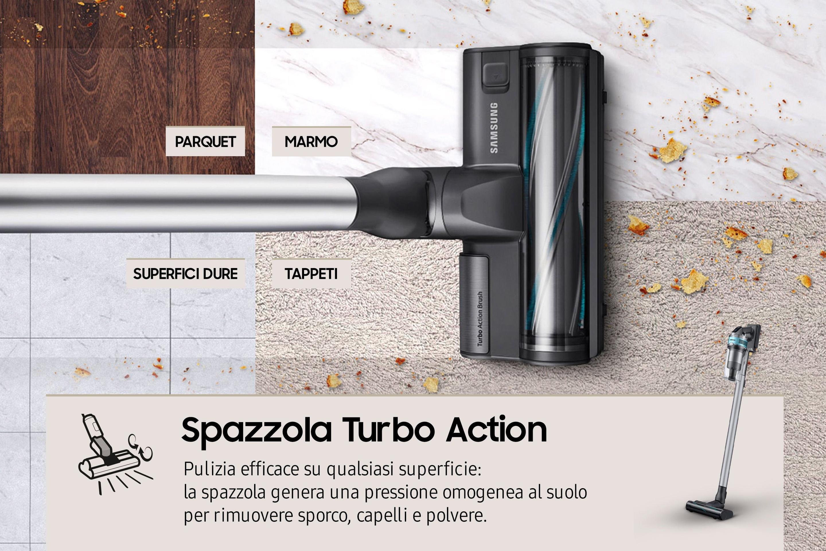 Aspirador Vertical 2 em 1 SAMSUNG Jet 75B Pet VS20B75AGR1/WA (Altura 113 cm - Preto e Azul menta), miniatura 7