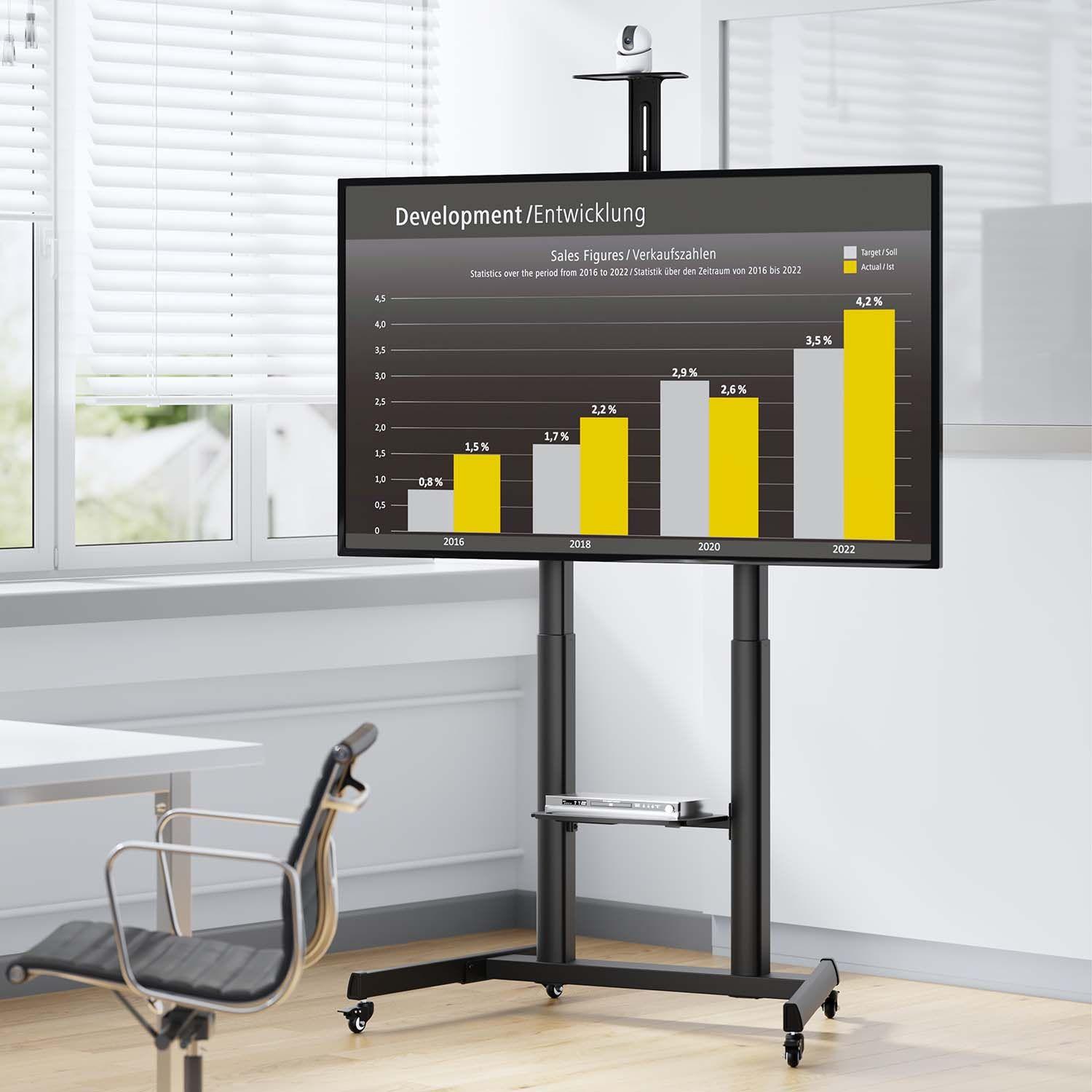 Suporte de Chão para TV AISENS FT100TE-403 (60-100" - 120 kg - Preto) — miniatura 5
