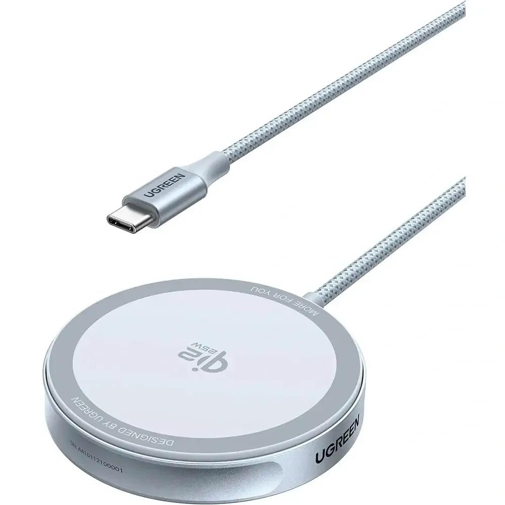 Carregador Sem Fios para Automóvel UGREEN MagFlow 55959 (25 W - Smartphone - Cinzento), miniatura 2