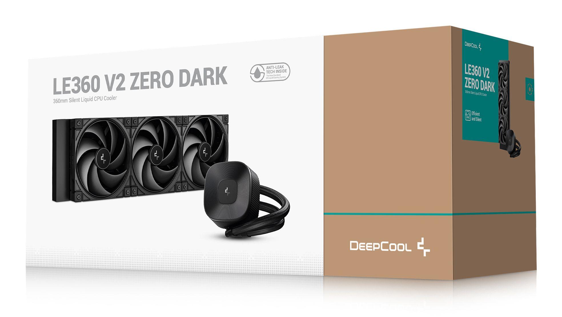 Sistema de Refrigeração Líquida para CPU DEEPCOOL LE360 V2 ZERO DARK (120 mm - 1600 RPM - Multi - Preto), miniatura 6