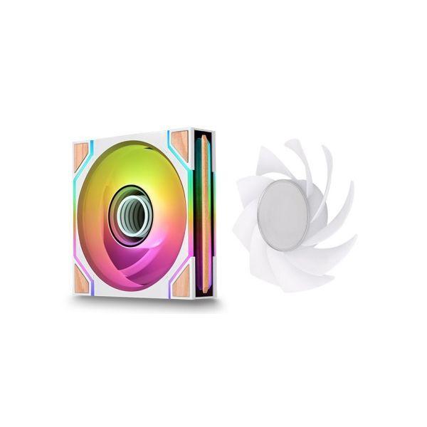 Kit de 3 Ventoinhas para Caixa THERMALTAKE SWAFAN 120 EX INFINITY Snow Wood Edition 3Pack (Multi - Branco e Madeira), miniatura 3