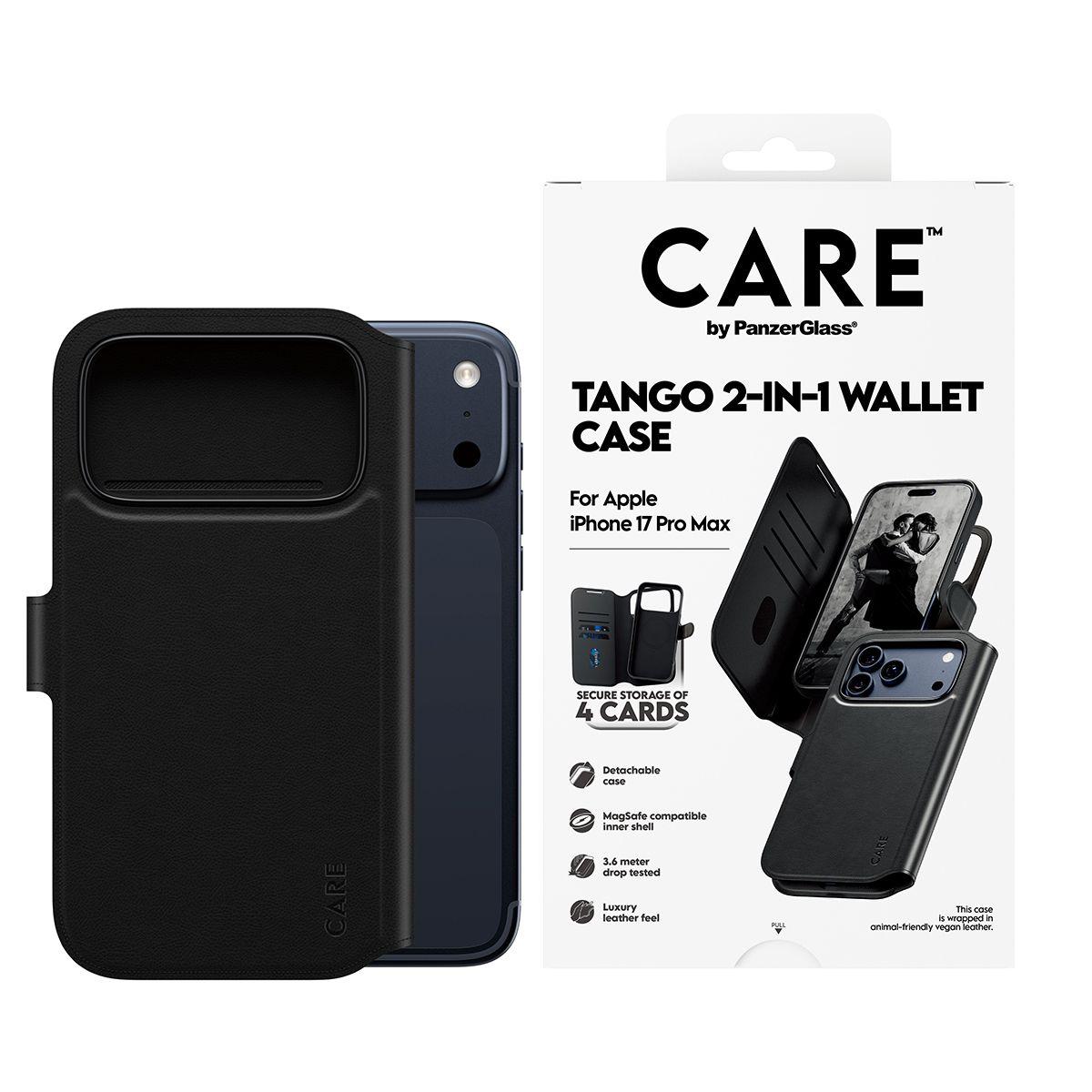 Capa Carteira PANZERGLASS CARE Feature Case Tango 2in1 Wallet MagSafe iPhone 17 Pro Max (Apple - Policarbonato - Preto), miniatura 2