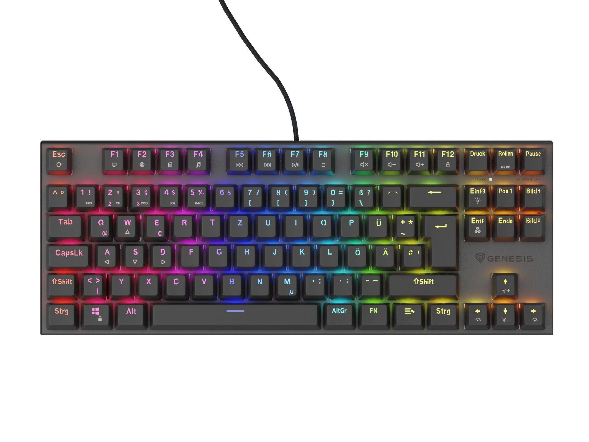 Teclado GENESIS Thor 303 TKL (Alemão - Outemu Peach Silent - Sem teclado numérico - Preto), miniatura 4