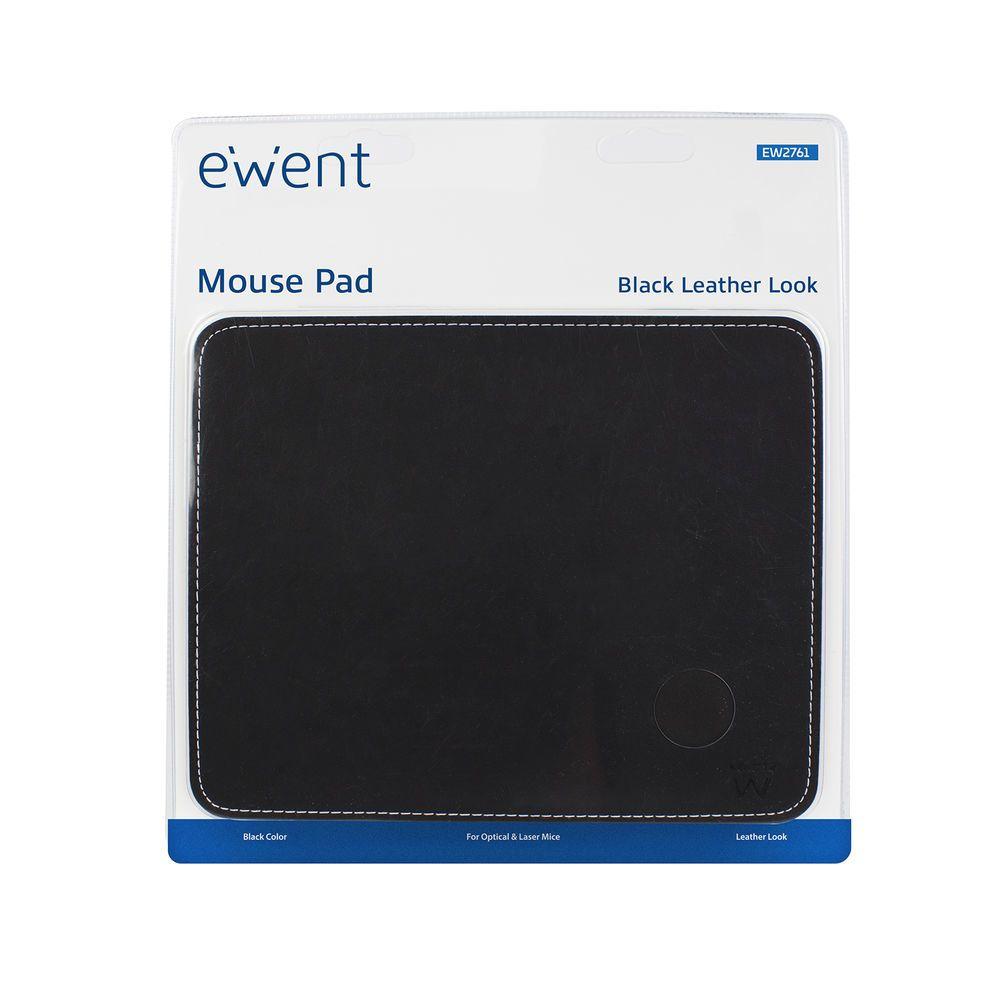 Tapete de Rato EWENT EW2761 (Imitação de pele, Borracha - 3 mm - Ratos ópticos e laser - Preto), miniatura 2