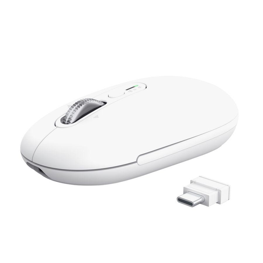 Rato TRUST Seron (Ambidestro - 3200 DPI - Ótico - Branco) — miniatura 3
