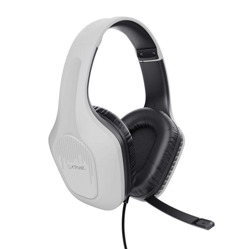 Headset Gaming TRUST GAMING GXT 415PS Zirox (Binaural - Com fios - Supra-aural - Preto e Branco) — miniatura 4