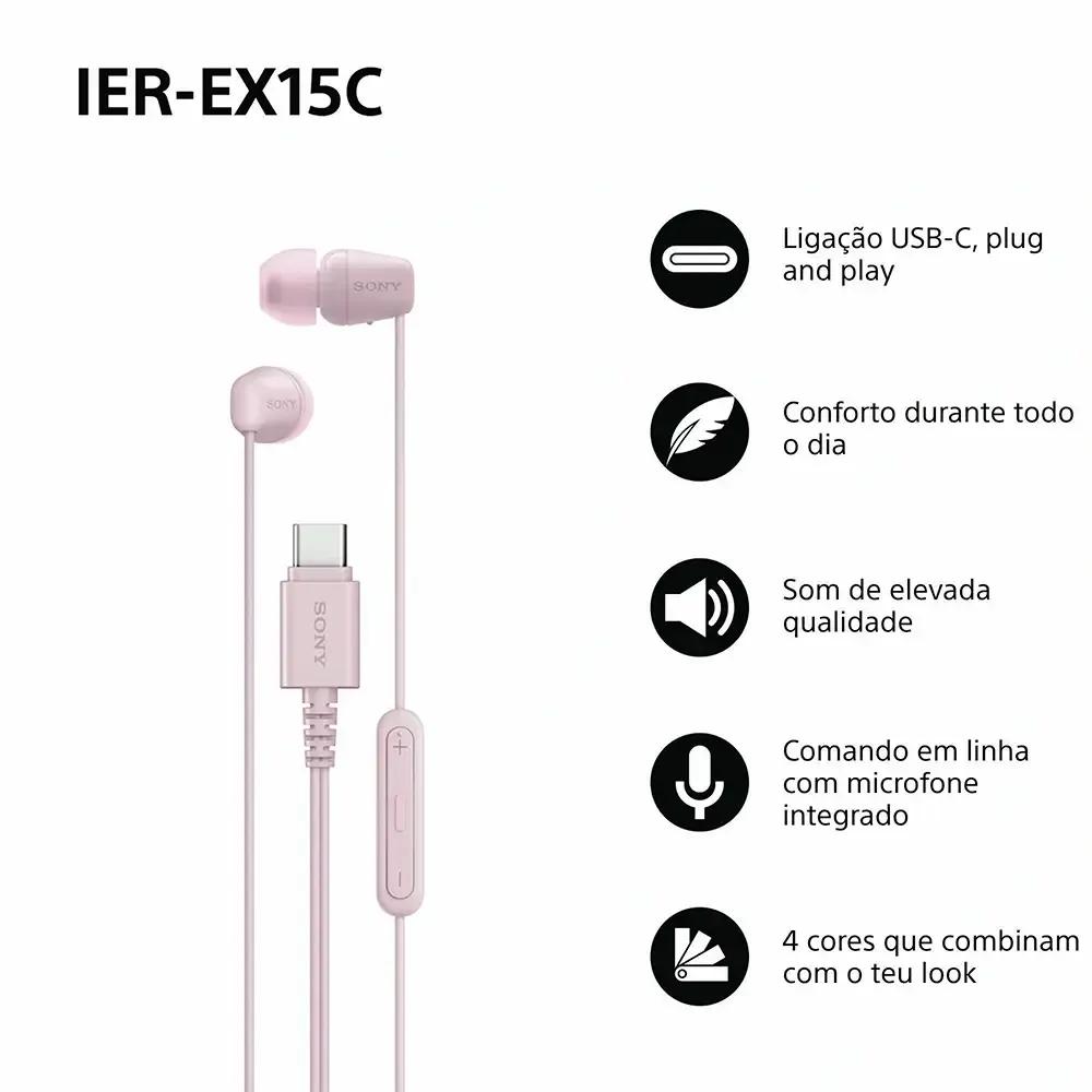 Auscultadores SONY IER-EX15C (Binaural - Com fios - Intra-aural - Rosa), miniatura 2