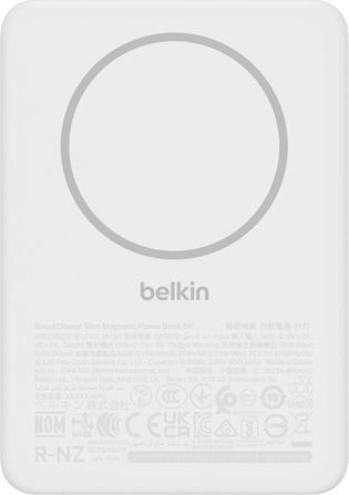 Powerbank BELKIN BoostCharge Slim BPD010HQWH (5000 mAh - USB Type-C - Branco)