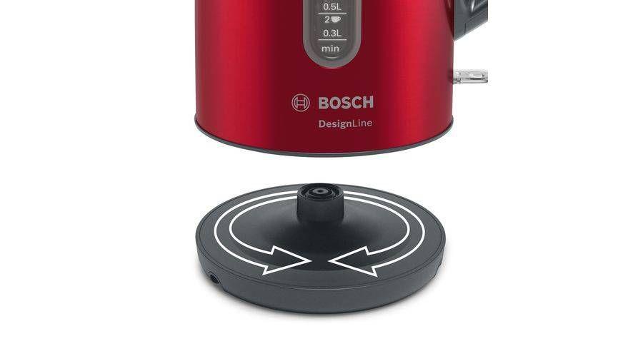 Jarro Elétrico BOSCH TWK4P434 (2400 W - 1,7 l - Aço inoxidável - Preto e Vermelho), miniatura 5