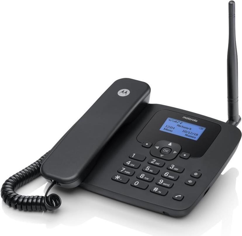Telefone Fixo Com Fios MOTOROLA FW410L (800 mAh - 5 h - Preto), miniatura 2