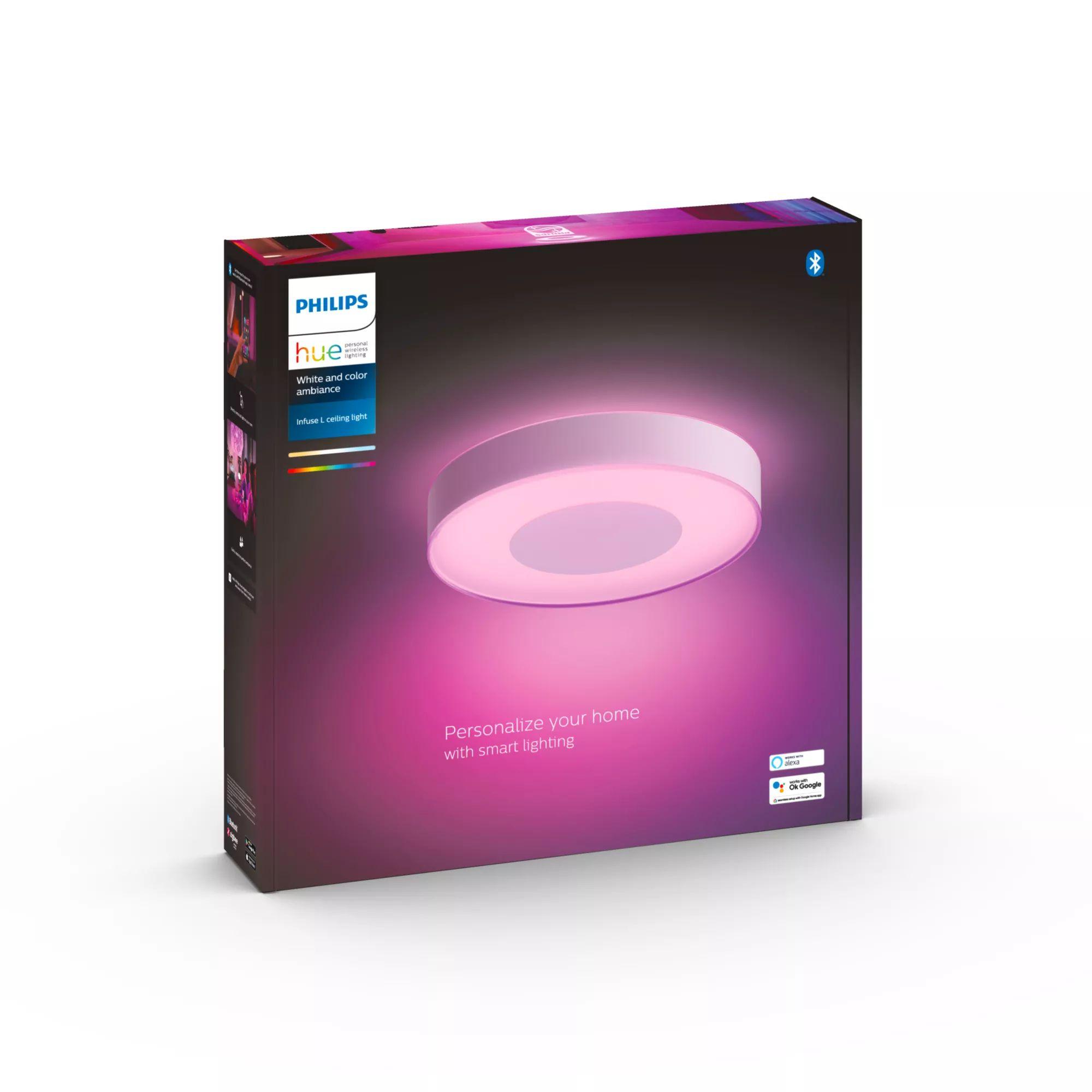 Candeeiro de Teto Inteligente PHILIPS Hue White & Color Ambiance Infuse L (Metal - Branco) — miniatura 3
