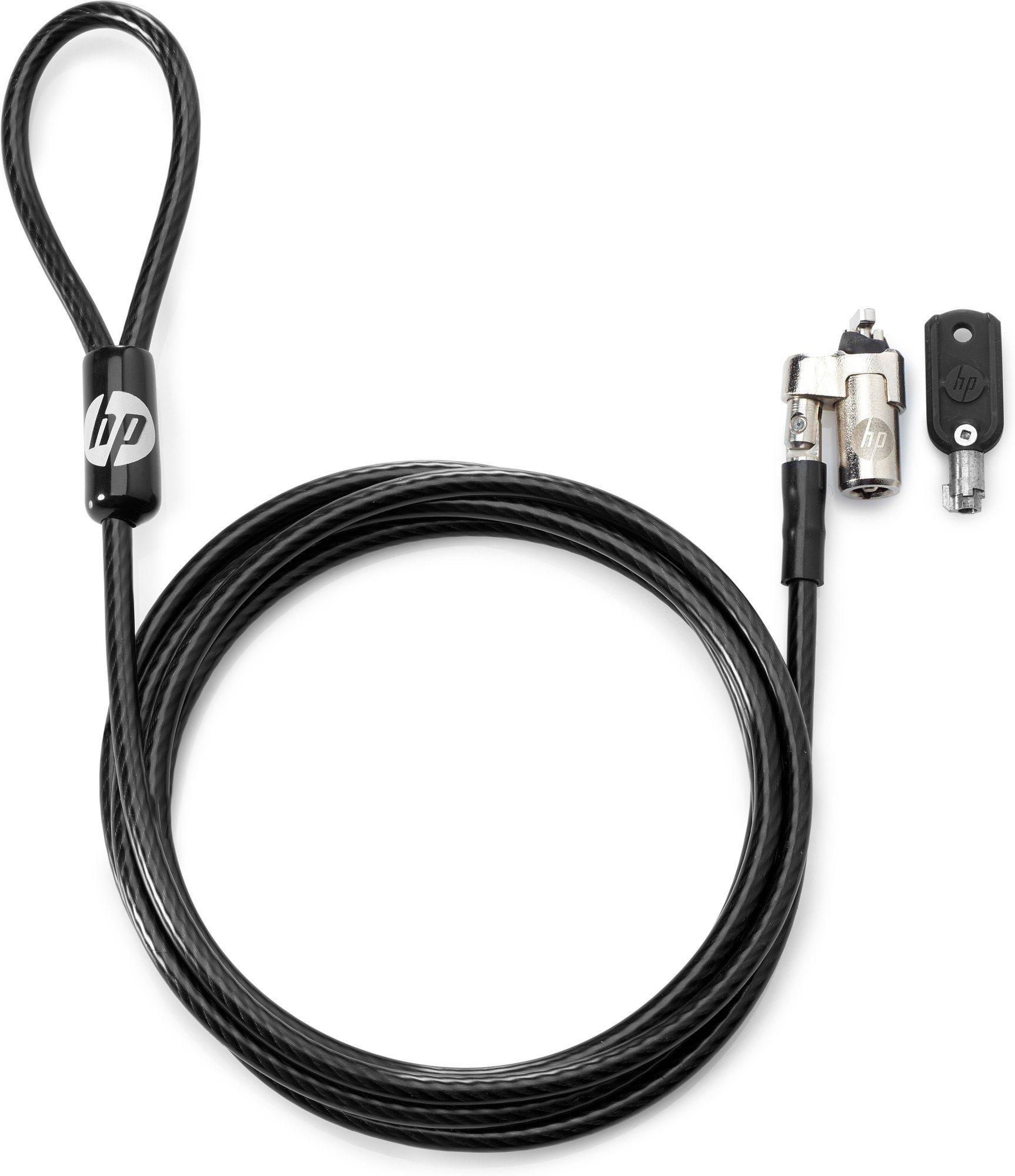 Cadeado de Segurança HP T1A62AA (Aço galvanizado - Chave arredondada - 1,83 m - Preto)