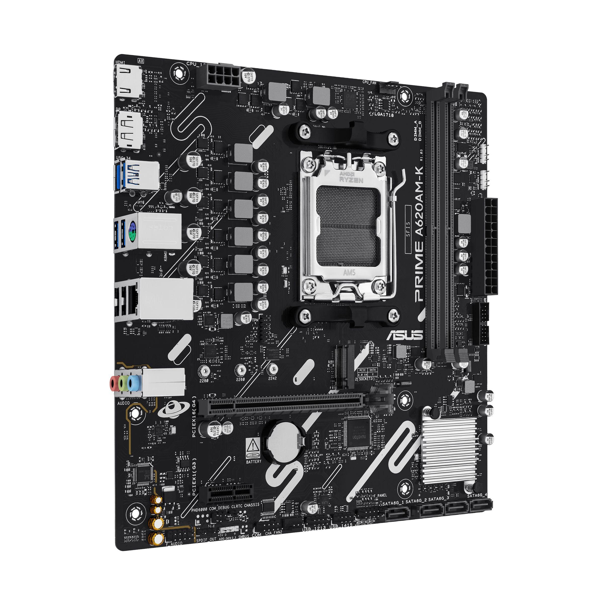 Motherboard ASUS PRIME A620M-K (AM5 - micro ATX - Duplo canal) — miniatura 2