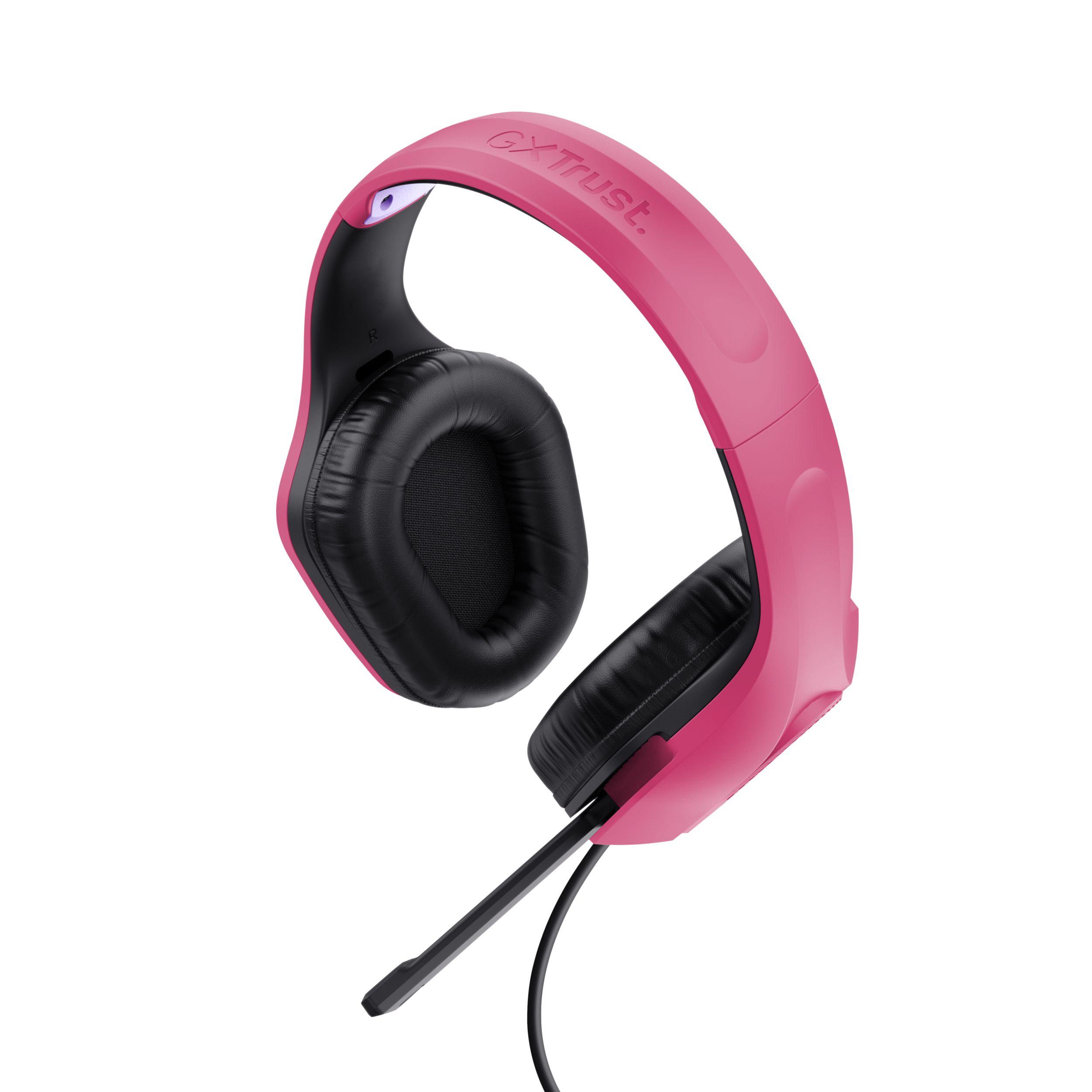 Headset Gaming TRUST GAMING GXT 415P Zirox (Binaural - Com fios - Circum-aural - Rosa), miniatura 4