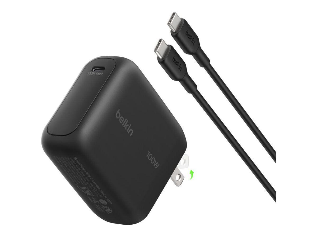Carregador de Parede BELKIN WCH025KQ1.5BKB6 (100 W - GaN - Preto)