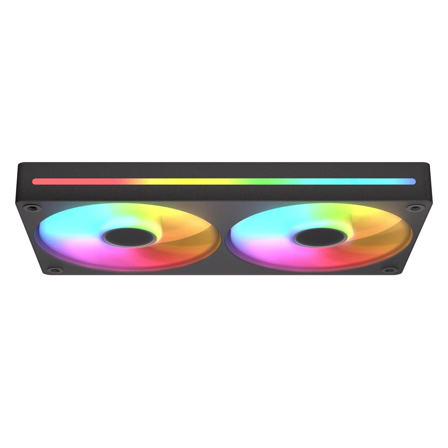 Conjunto de Ventoinhas para Caixa COUGAR CF-UN240FB-RGB (240 mm - 2 Ventoinhas - RGB - Preto)