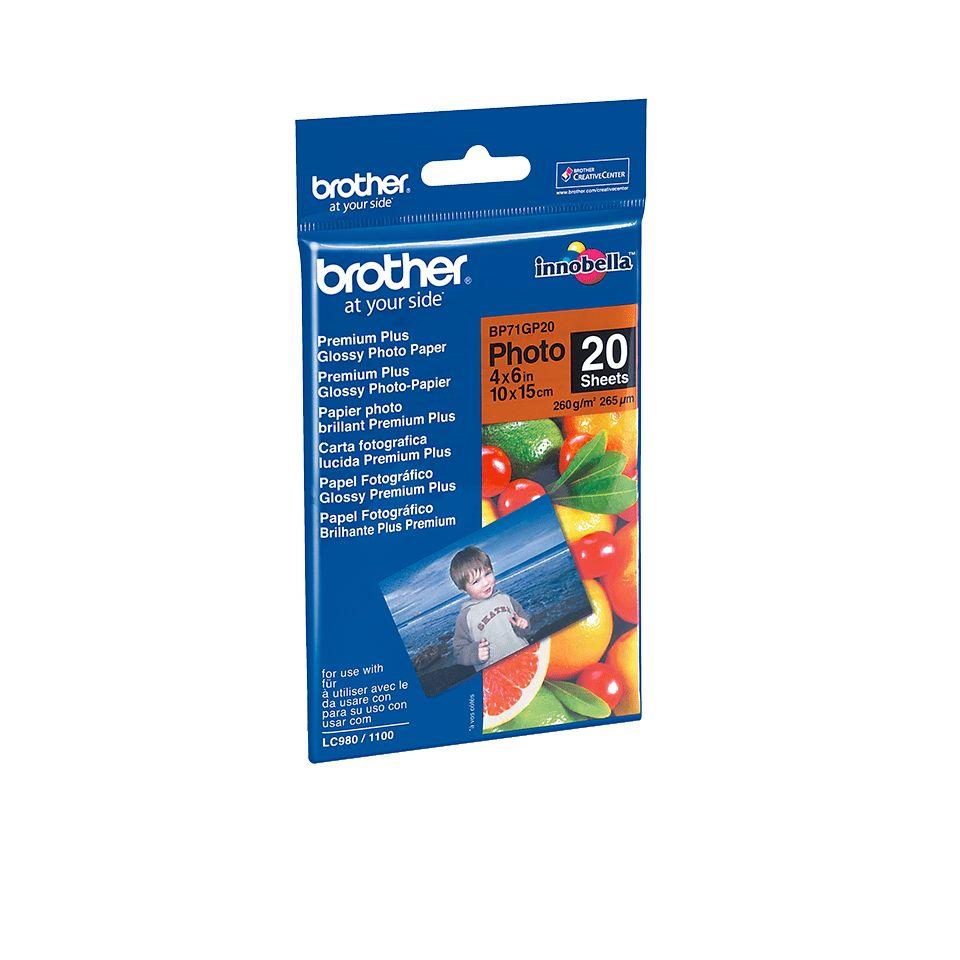 Papel Fotográfico BROTHER BP71GP20 (Branco)