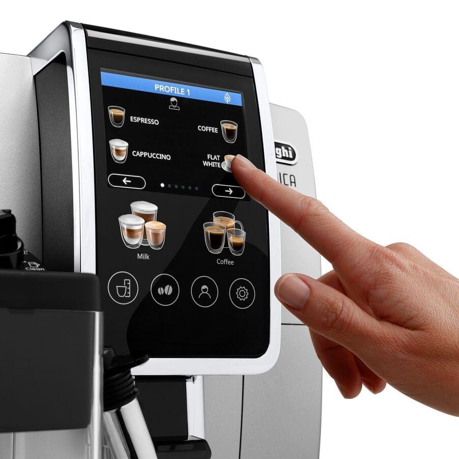 Máquina de Café Automática DELONGHI Dinamica Plus ECAM380.85.SB (Grãos de café, Café moído - 1450 W - 15 bar - Preto/Prateado), miniatura 2