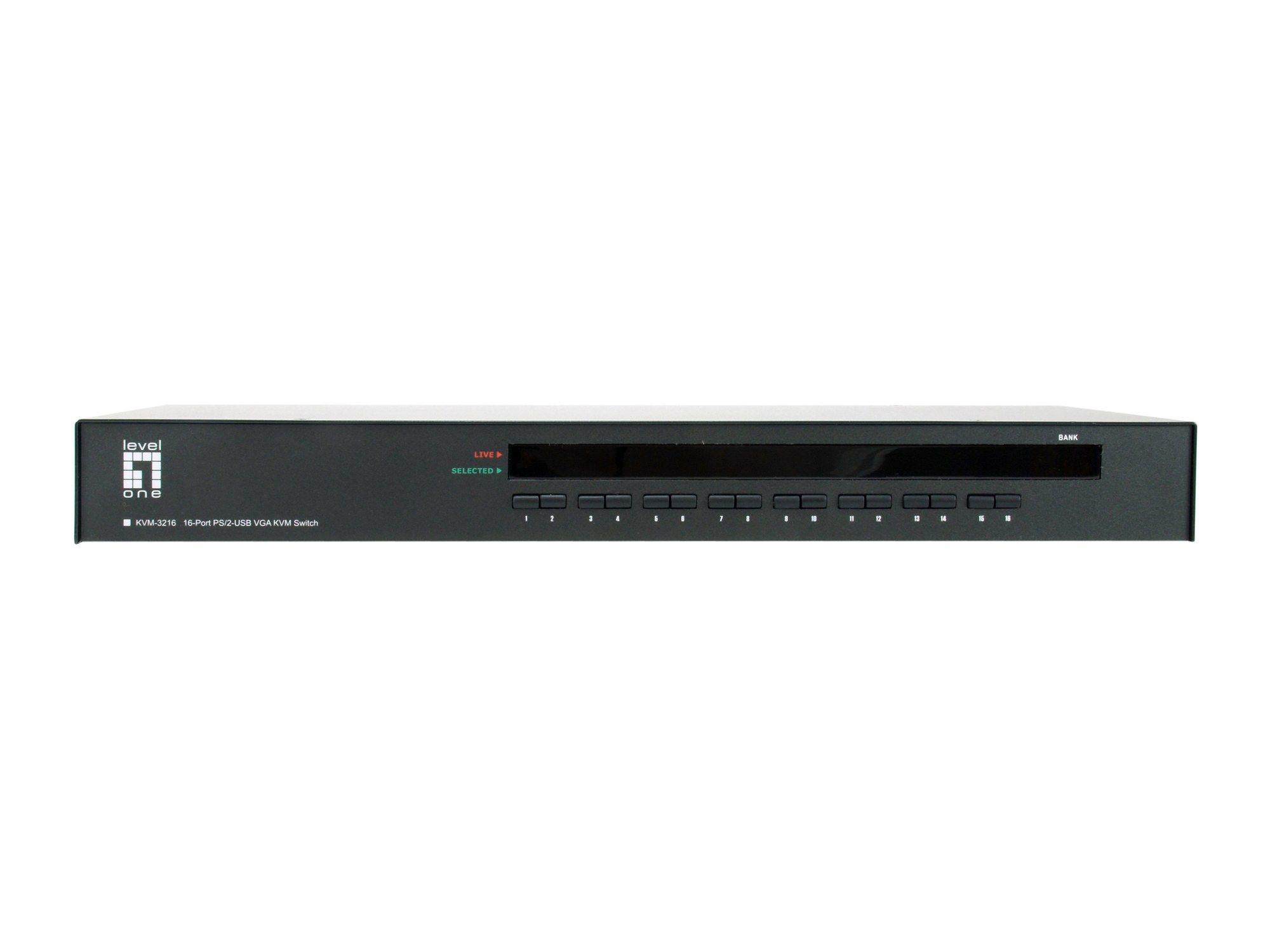 Switch KVM LEVELONE KVM-3216 (Preto) — miniatura 2