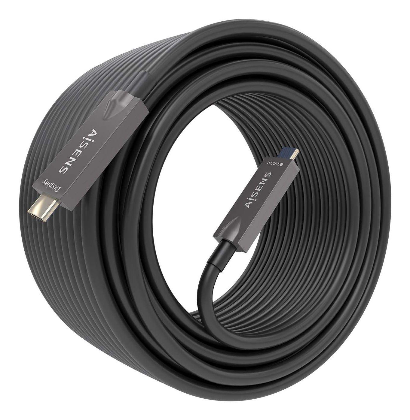 Cabo Ótico Ativo AISENS A157-0883 (15 m - USB C - Preto), miniatura 2