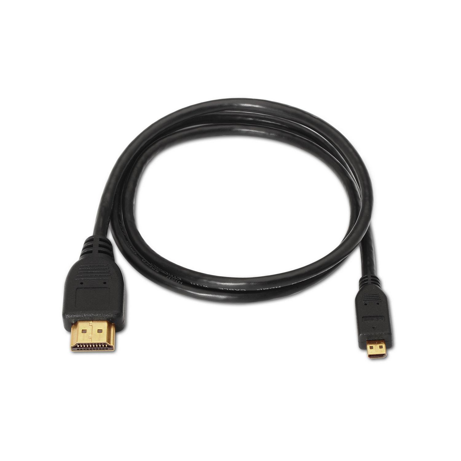 Cabo Micro HDMI AISENS A119-0116 (0,8 m - 120 Hz - HDMI Type D - Preto), miniatura 2