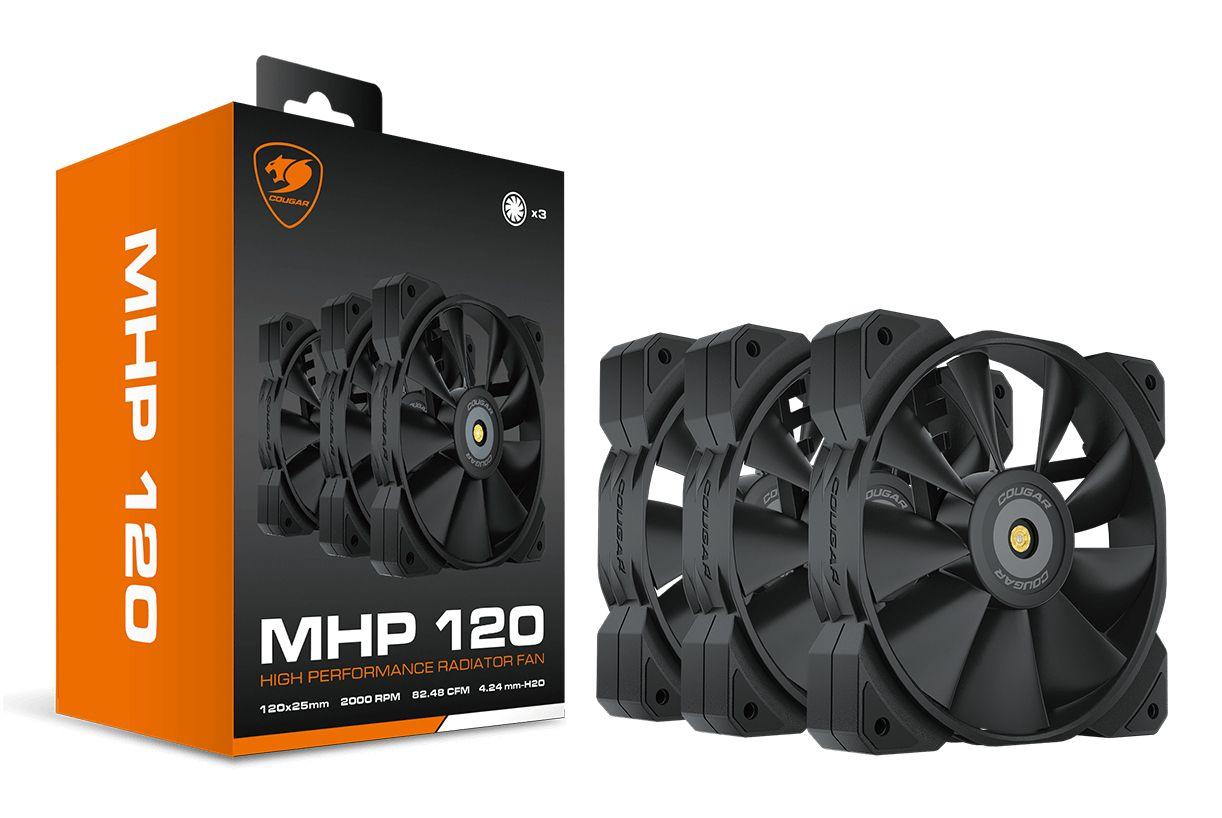 Conjunto de 3 Ventoinhas COUGAR MHP 120 (Preto), miniatura 5