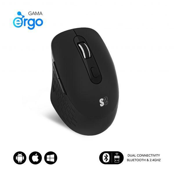 Rato SUBBLIM Curve Ergo Dual (Mão direita - 1600 DPI - Ótico - Preto), miniatura 2