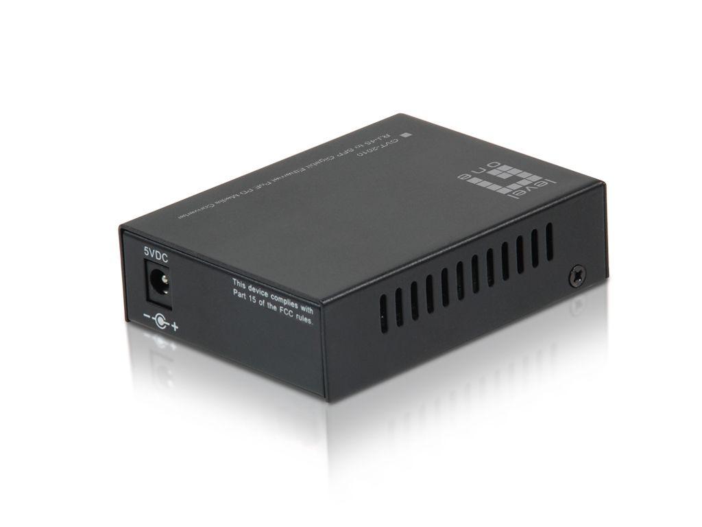 Conversor de Media LEVELONE GVT-2010 (10, 100 e 1000 Mbit/s - Preto)