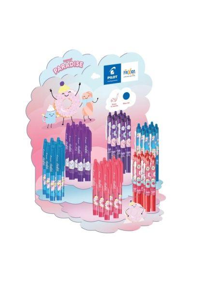 Expositor de Canetas de Gel Apagáveis PILOT FriXion Ball/Clicker Sweet Paradise (Cores sortidas)