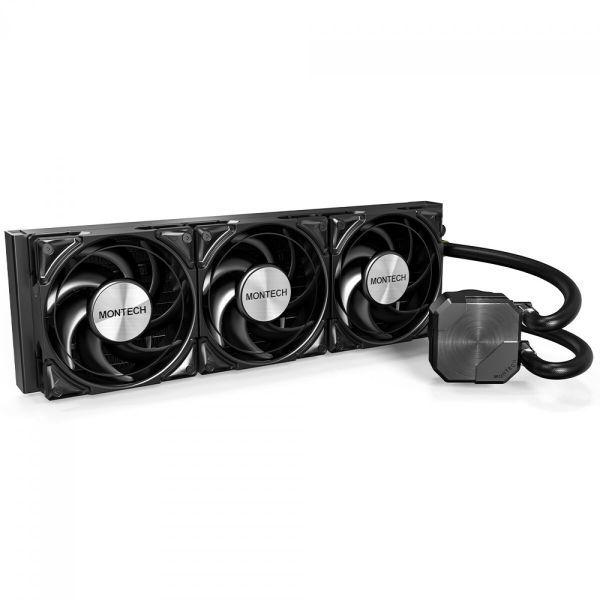 Sistema de Refrigeração Líquida para CPU MONTECH HyperFlow Silent 360 (B) (120 mm - 2200 RPM - 4 pinos - Preto)