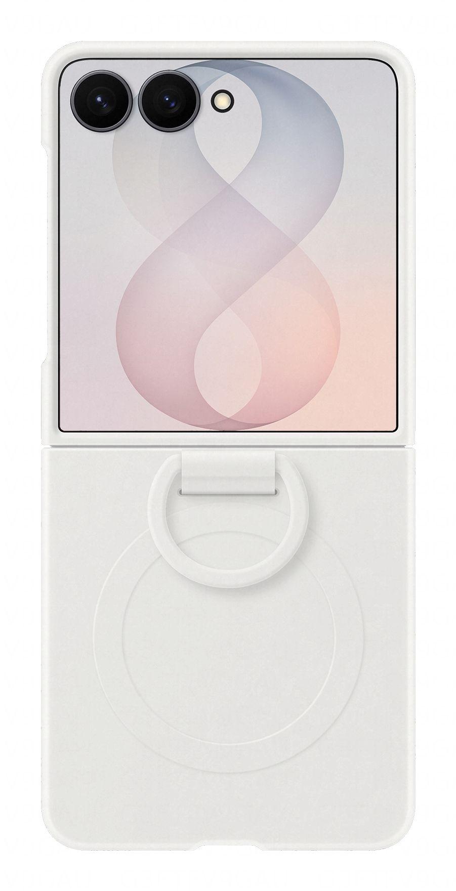 Capa SAMSUNG Silicone Ring Magnet para Galaxy Z Flip8 (Samsung Galaxy Z Flip8 - Silicone - Branco)