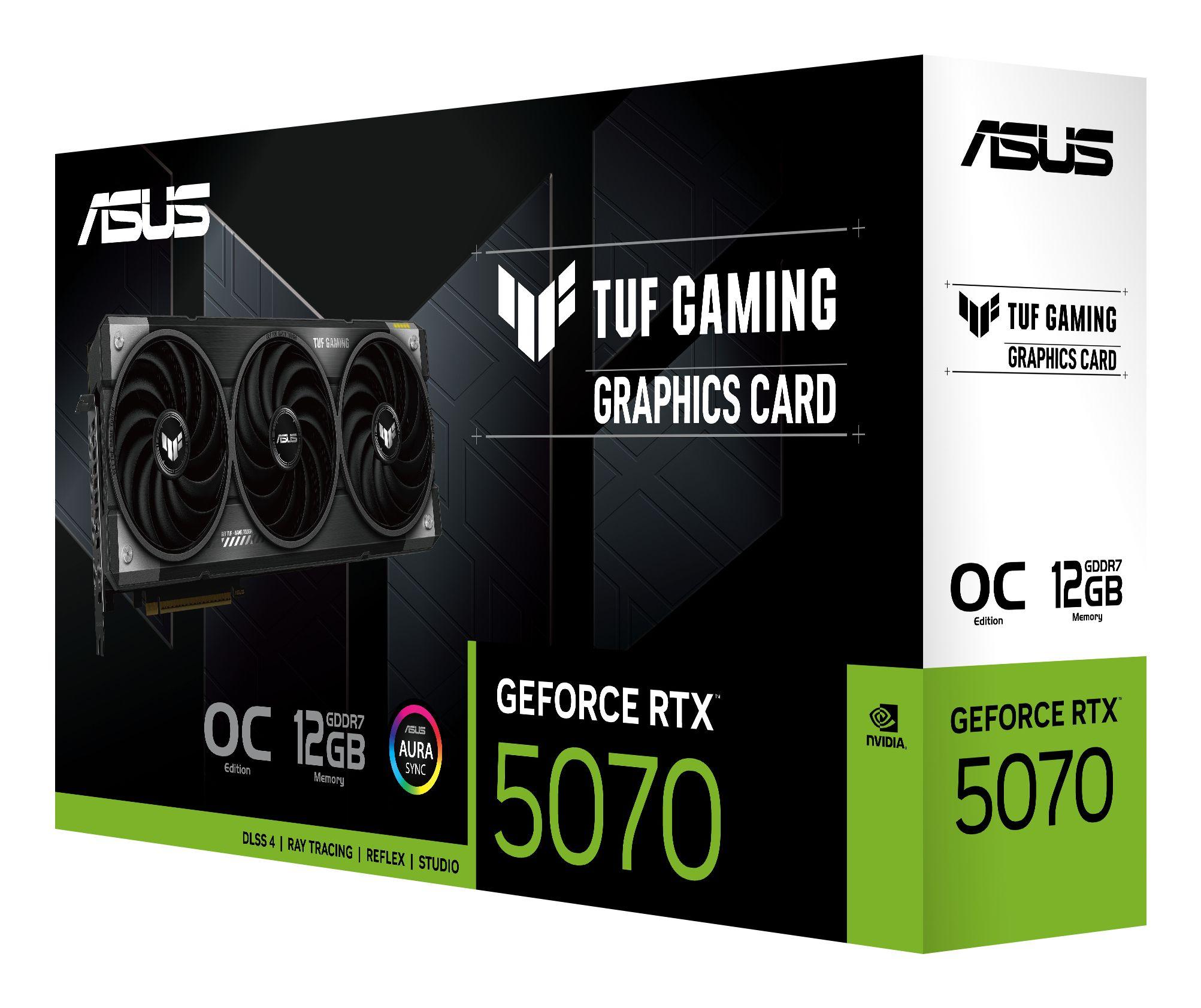 Placa Gráfica ASUS GeForce RTX 5070 TUF Gaming OC (GeForce RTX 5070 - 28 Gbit/s - 12 GB - Preto e Cinzento) — miniatura 12