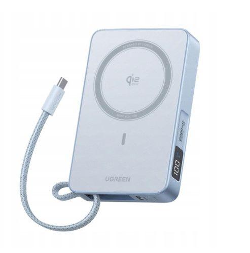 Powerbank UGREEN PB773 MagFlow (10000 mAh - Qi2 magnético - USB-C - Azul)