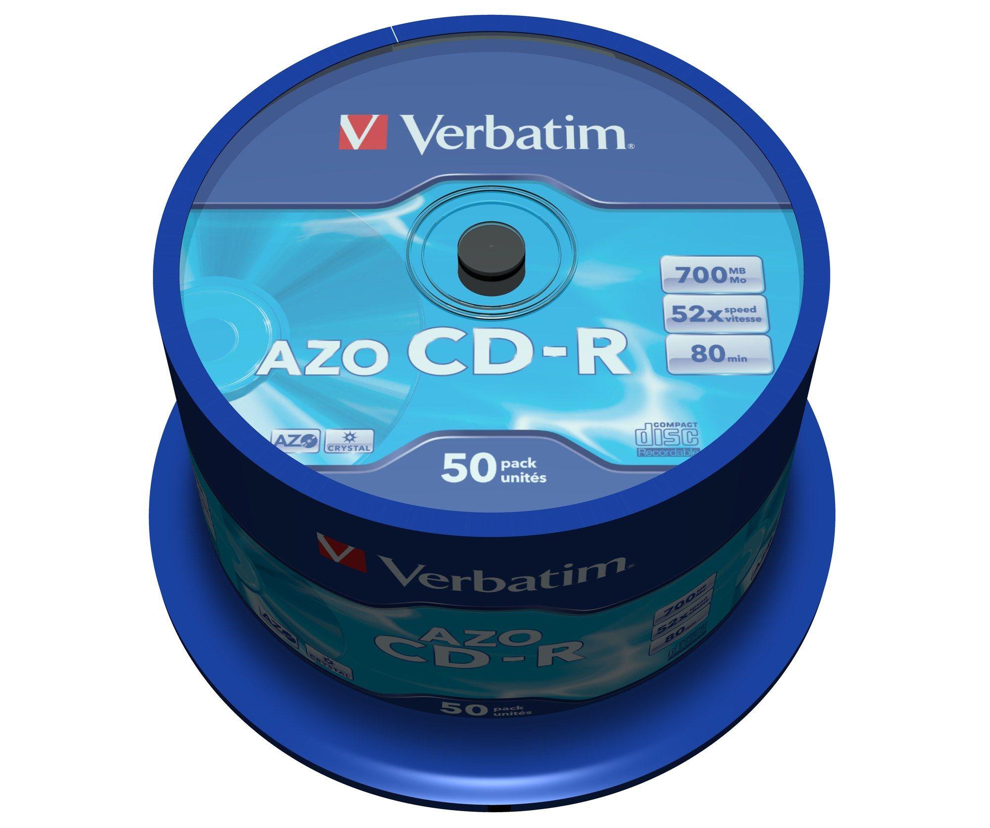 Disco CD-R VERBATIM 43343 (700 MB - 52x - 50 unidades)