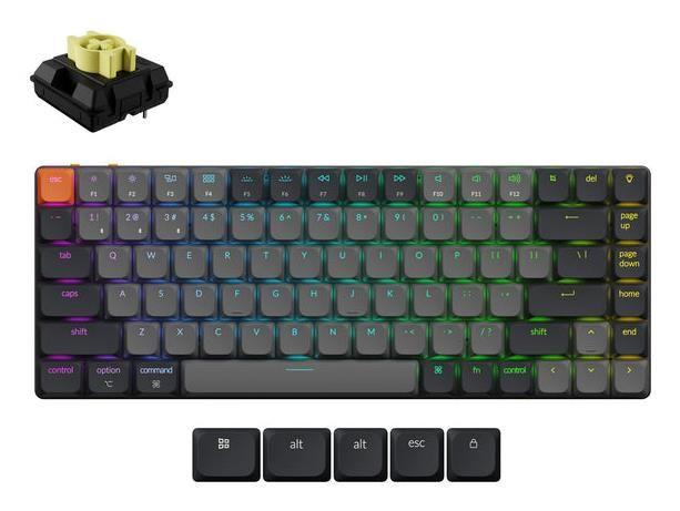 Teclado KEYCHRON K3 K3X-B4 (Inglês - Keychron Milk POM Banana - 75% - Cinzento)