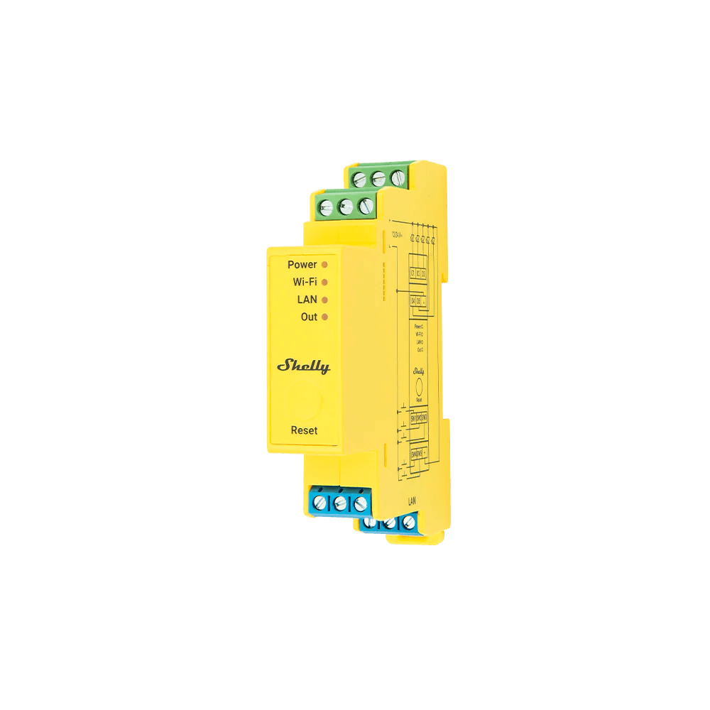 Controlador de Iluminação LED SHELLY Pro RGBWW PM (Plástico - Amarelo)