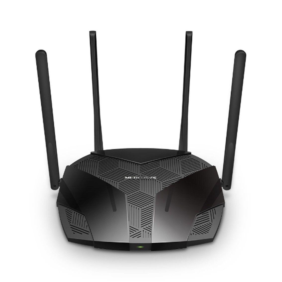 Router MERCUSYS MR80X (Wi-Fi 6 - 3000 Mbit/s - Banda dupla - Preto)