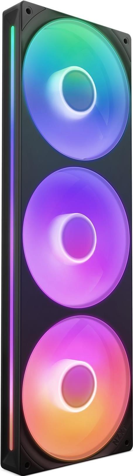 Ventoinha NZXT F360 RGB Core Single-Frame (3 x 120 mm, estrutura única - Plástico, borracha - Preto)