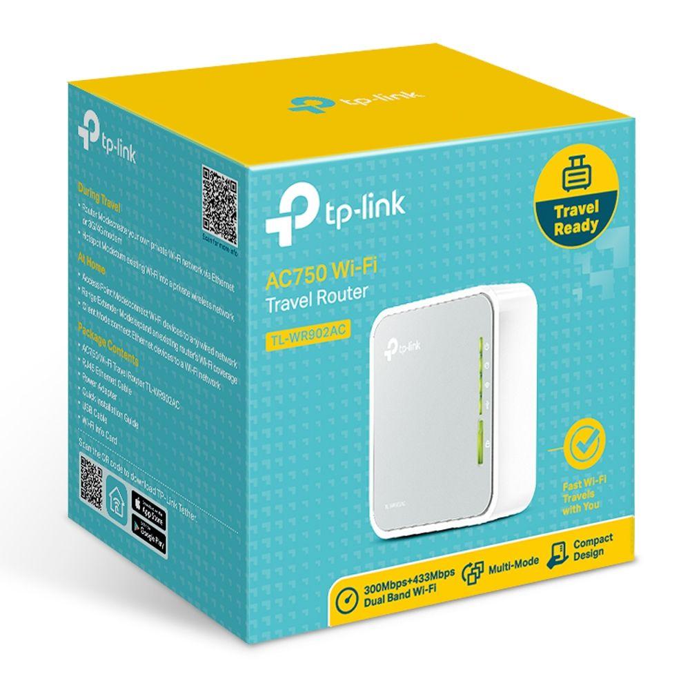 Router Portátil TP-LINK TL-WR902AC (Wi-Fi 5 - 733 Mbit/s - Dual-band - Branco) — miniatura 4