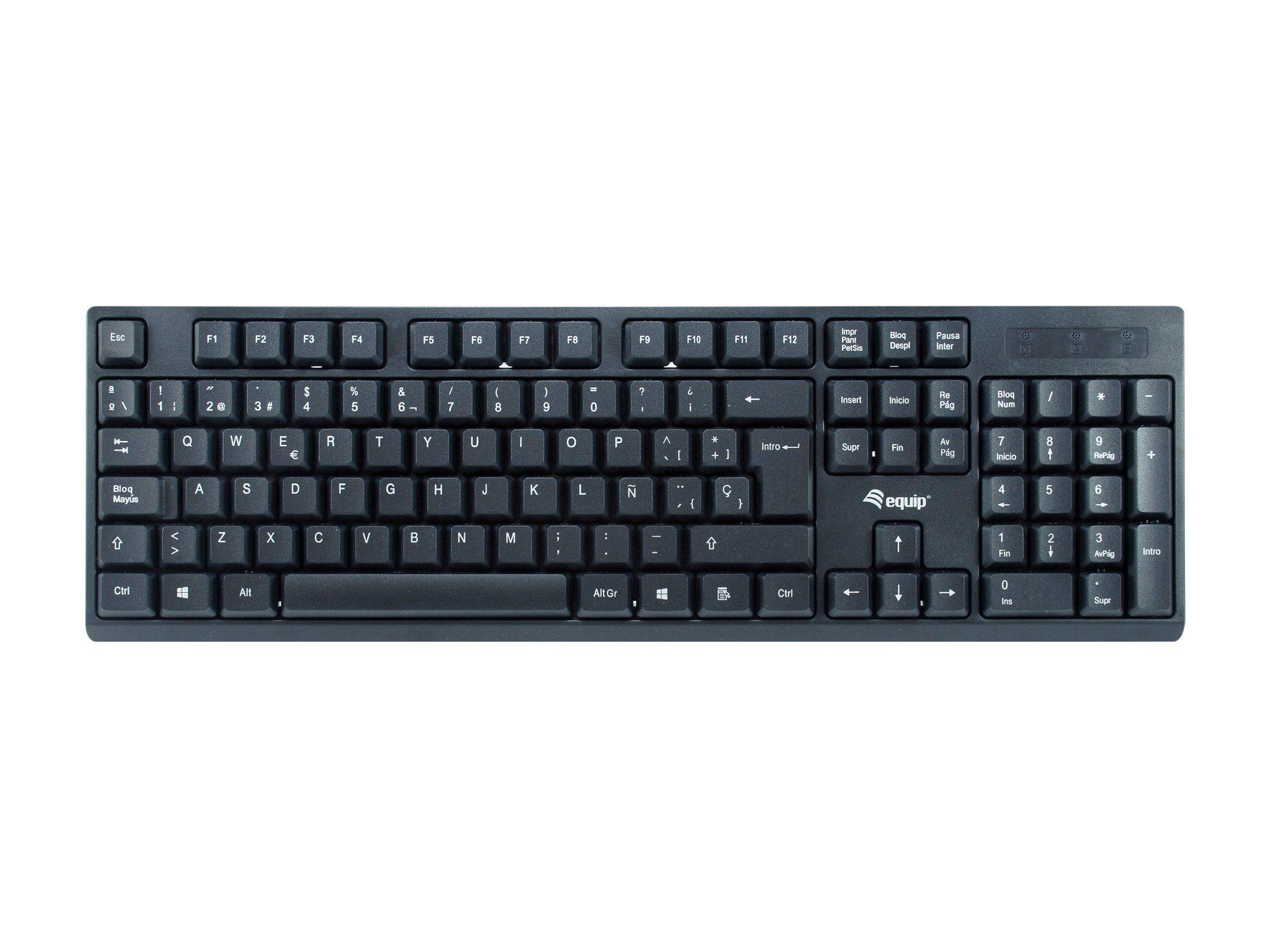 Conjunto de Teclado e Rato EQUIP 245221 (Espanhol - Tamanho completo - RF Wireless - Preto), miniatura 2