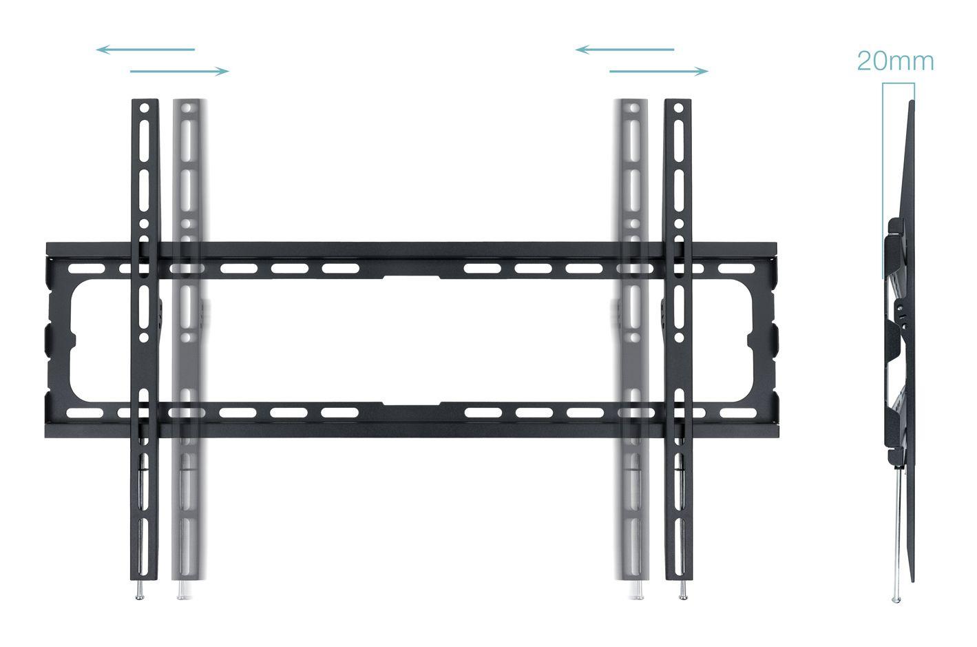 Suporte de Parede para TV e Monitor TOOQ LP1080F-B (37-80" - VESA 600 x 400 mm - 45 kg - Preto), miniatura 3