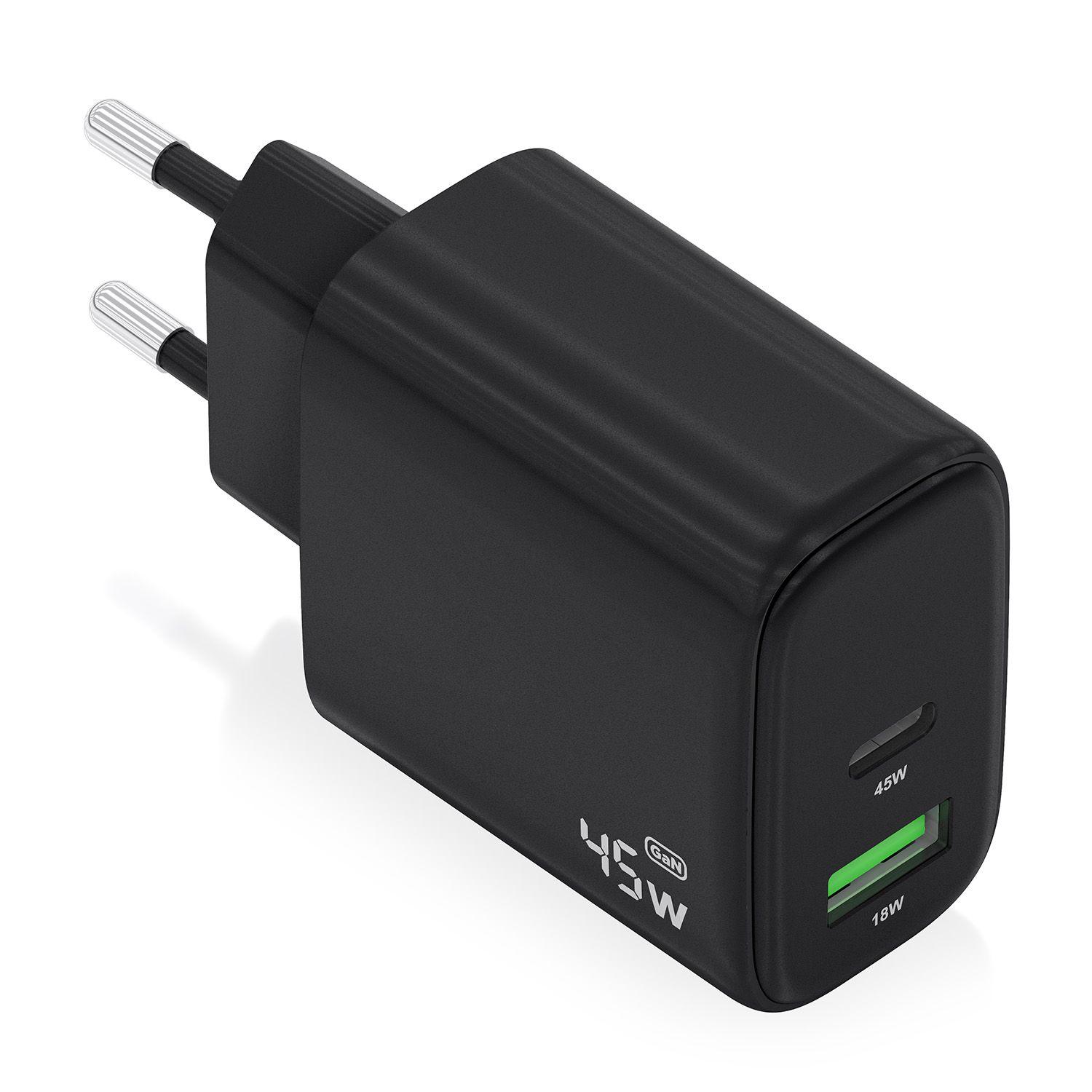 Carregador de Parede AISENS A110-0972 (45 W - Preto)