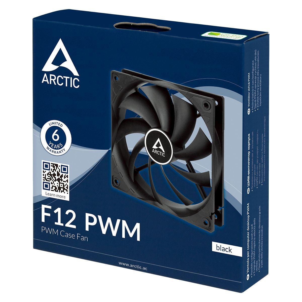 Ventoinha ARCTIC F12 PWM (Não suportado - Preto), miniatura 4