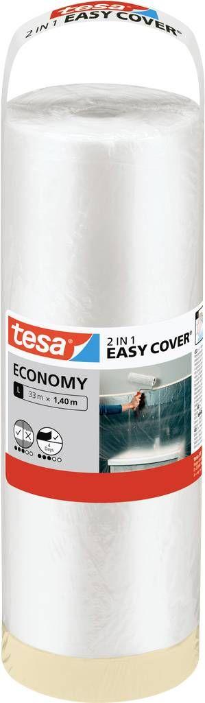 Fita de Pintura com Película de Proteção TESA Easy Cover Economy 56577-00000-00 (33 m x 1,40 m - 1 conjunto)