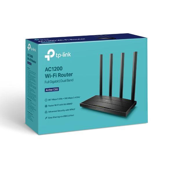 Router TP-LINK Archer C6U (Wi-Fi 5 - 1200 Mbit/s - Dual-band - Preto) — miniatura 4