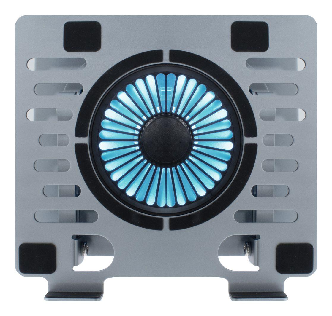 Base de Refrigeração para Portátil COOLBOX CoolAir 1VRGB (17" - Prateado) — miniatura 3