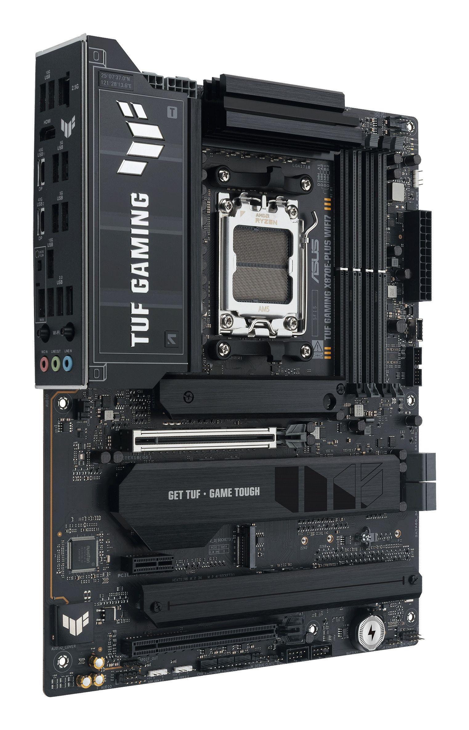 Motherboard ASUS TUF GAMING X870E-PLUS WIFI7 (AM5 - ATX - Duplo canal - Cinzento), miniatura 4